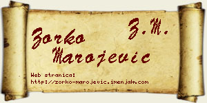Zorko Marojević vizit kartica